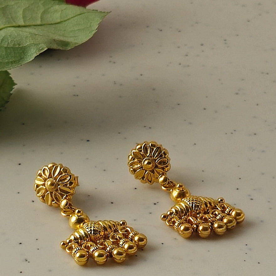 Jhumri - 22K Gold Plated Earrings