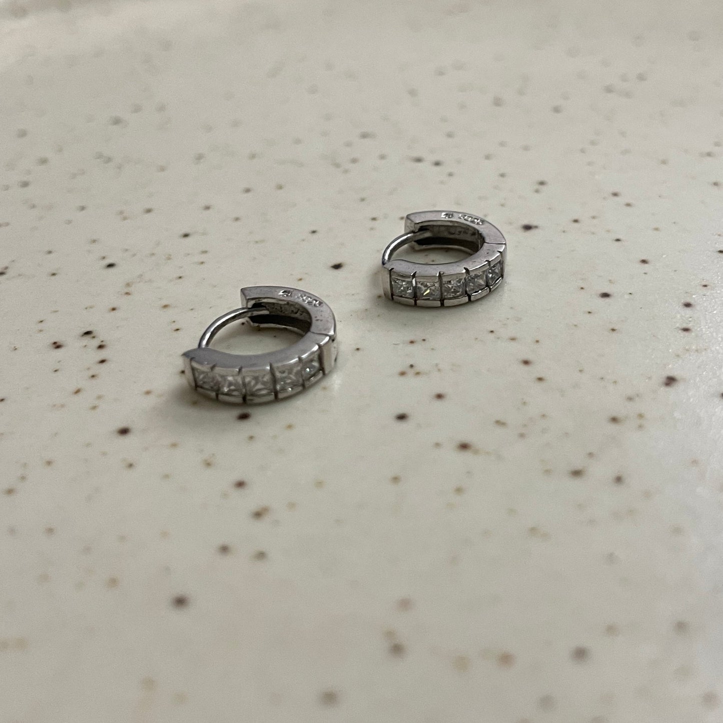 Stacked Stones Huggie Hoops Small