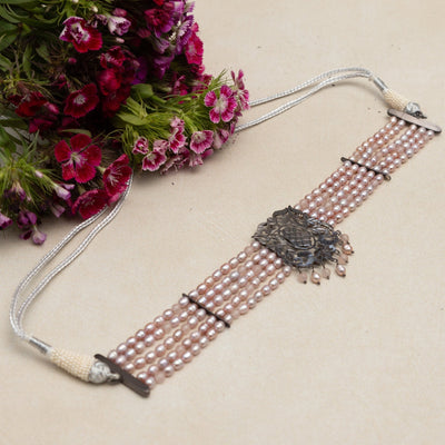 Masakkali - Oxidised Choker | Silver Jewellery by Gulaal Jewels