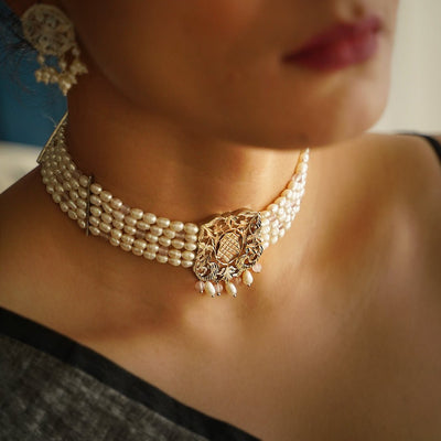 Masakkali - Oxidised Choker | Silver Jewellery by Gulaal Jewels