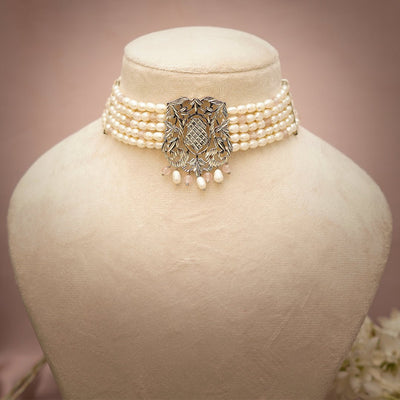 Masakkali - Oxidised Choker | Silver Jewellery by Gulaal Jewels