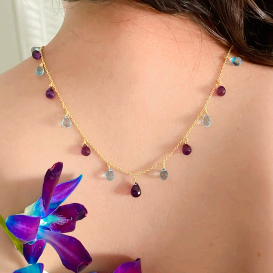 Orchid - 22K Gold Plated Necklet