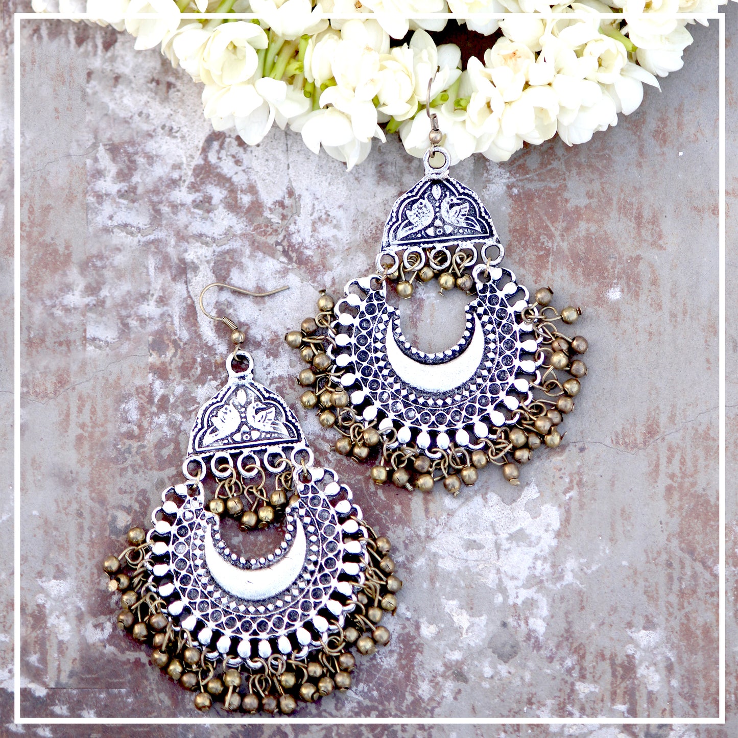 Mohini - Oxidised Earrings