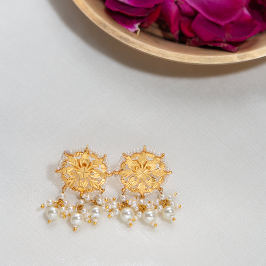 Dholi Studs - 22K Gold Plated