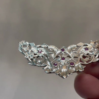 Gulnaz - Shiny Silver Hairpin