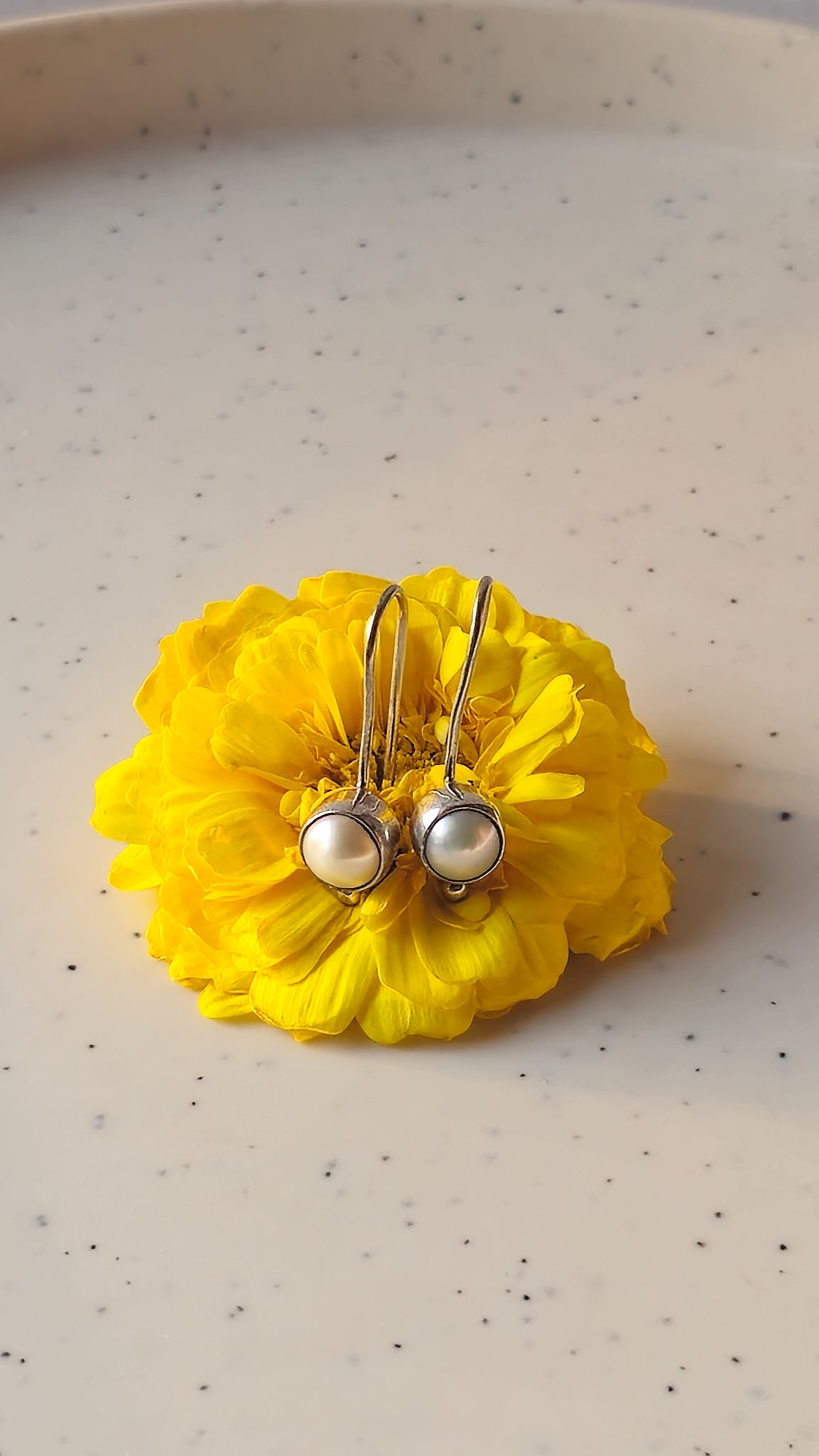 Round Pearl Earrings