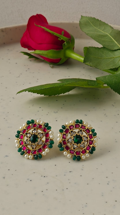 Aaina - Antique Gold Earrings