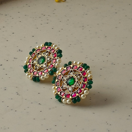 Aaina - Antique Gold Earrings