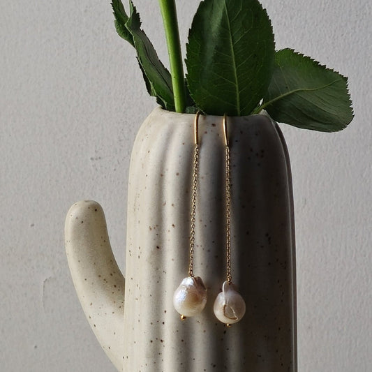 Moti meenar earrings