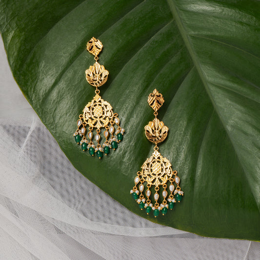 Adaa - 22K Gold Plated Earrings