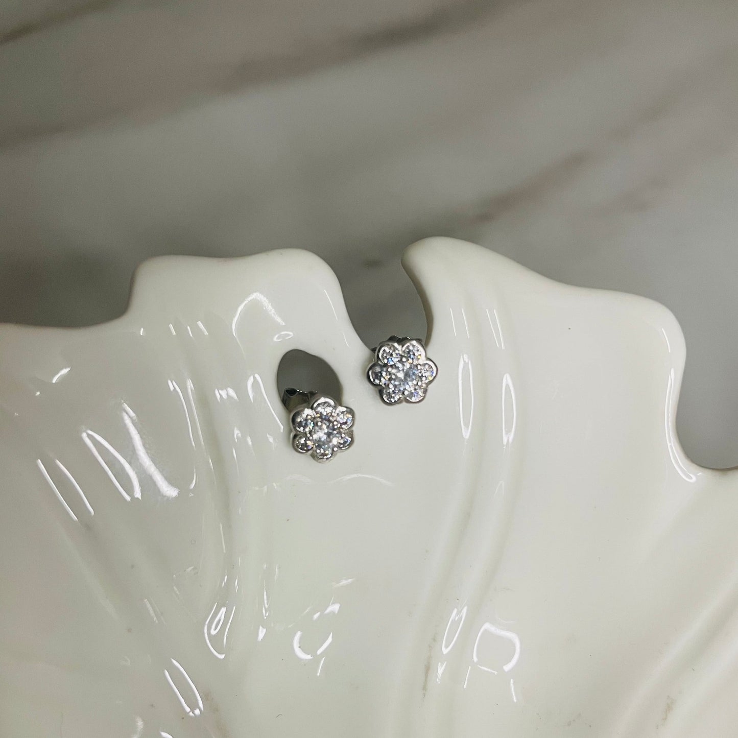 Tiny Floral Stud Earrings