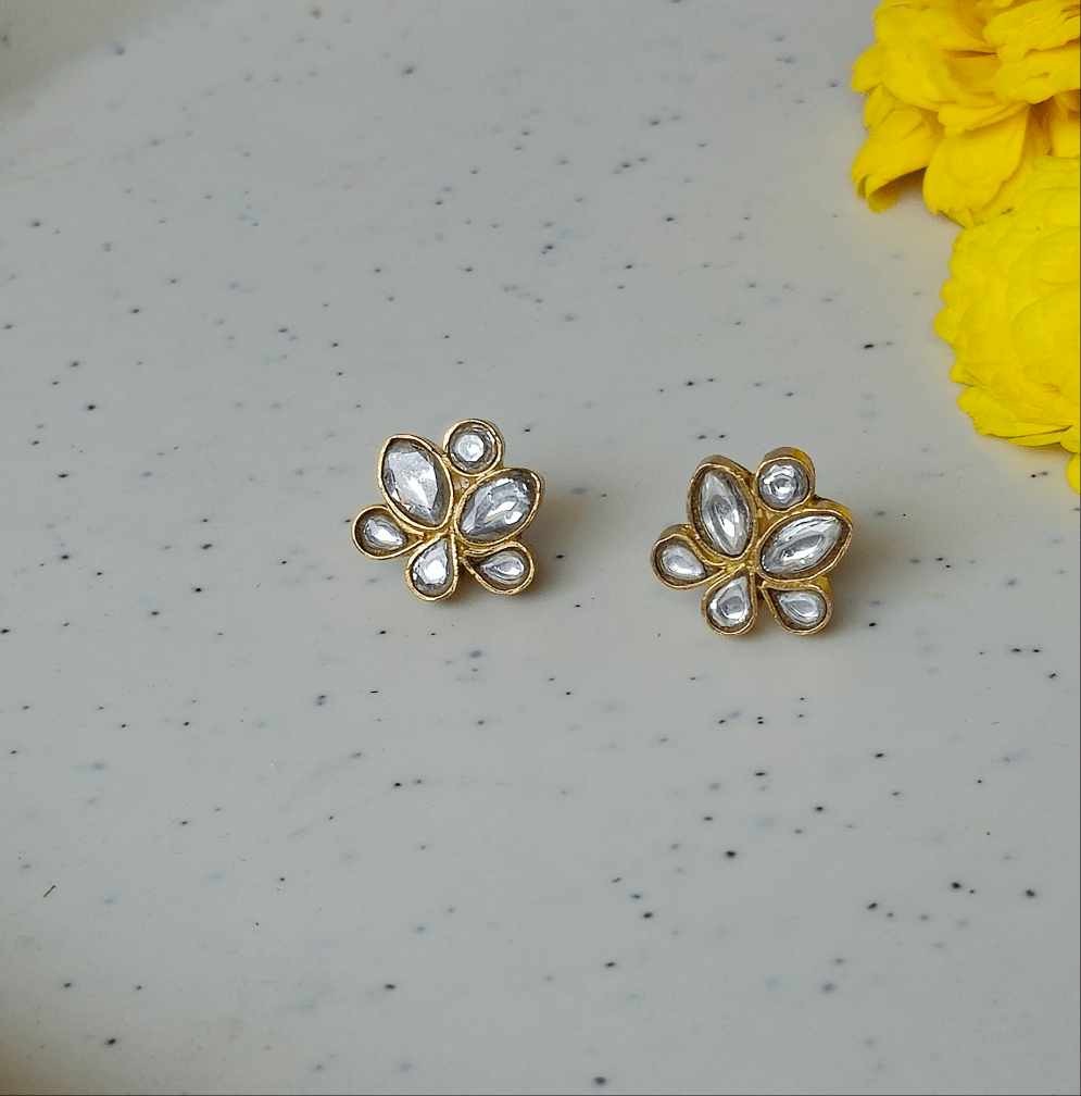 Aadya Studs | Silver Jewellery by Gulaal Jewels