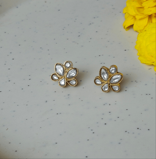 Aadya Studs | Silver Jewellery by Gulaal Jewels