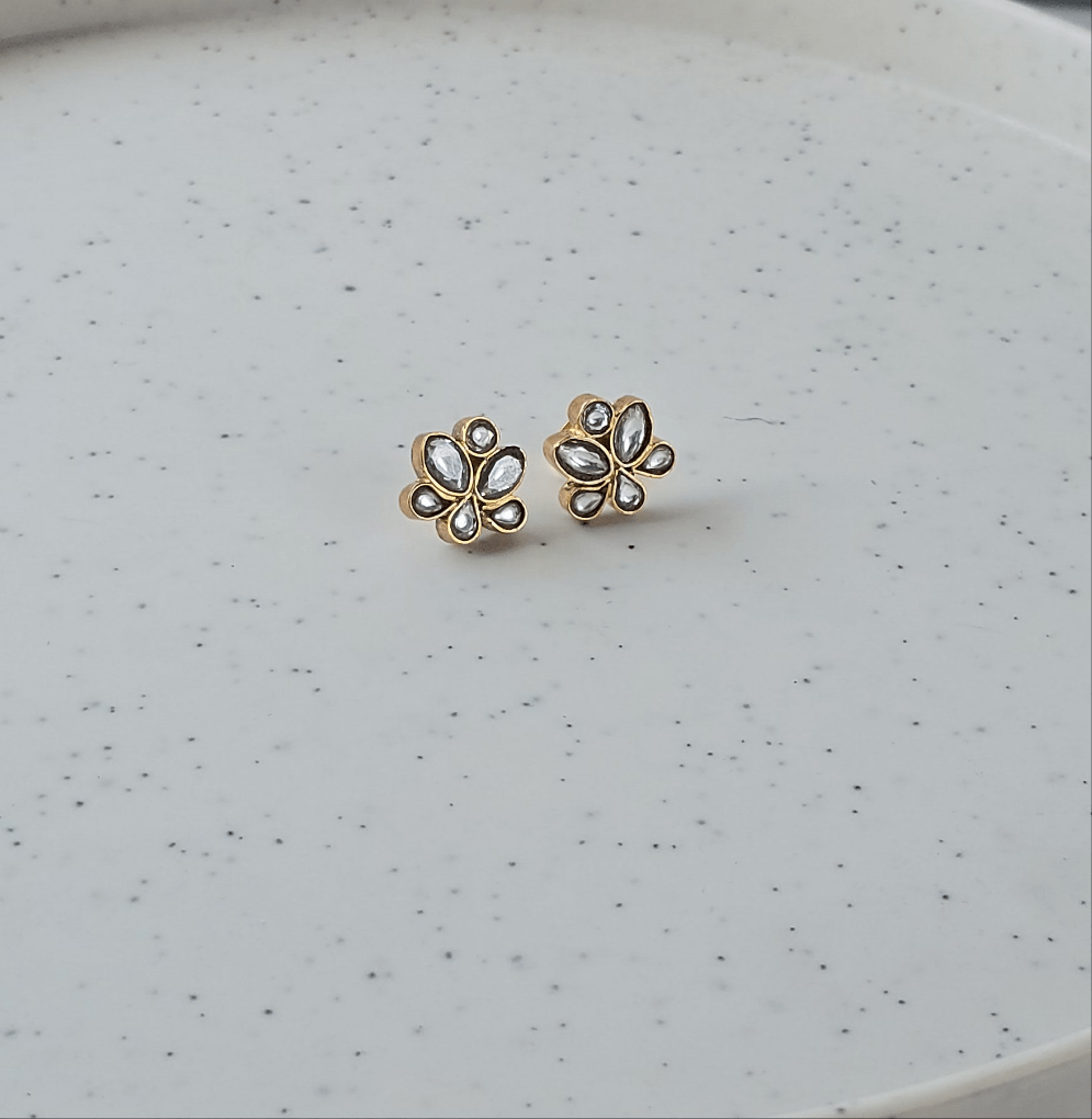 Aadya Studs | Silver Jewellery by Gulaal Jewels