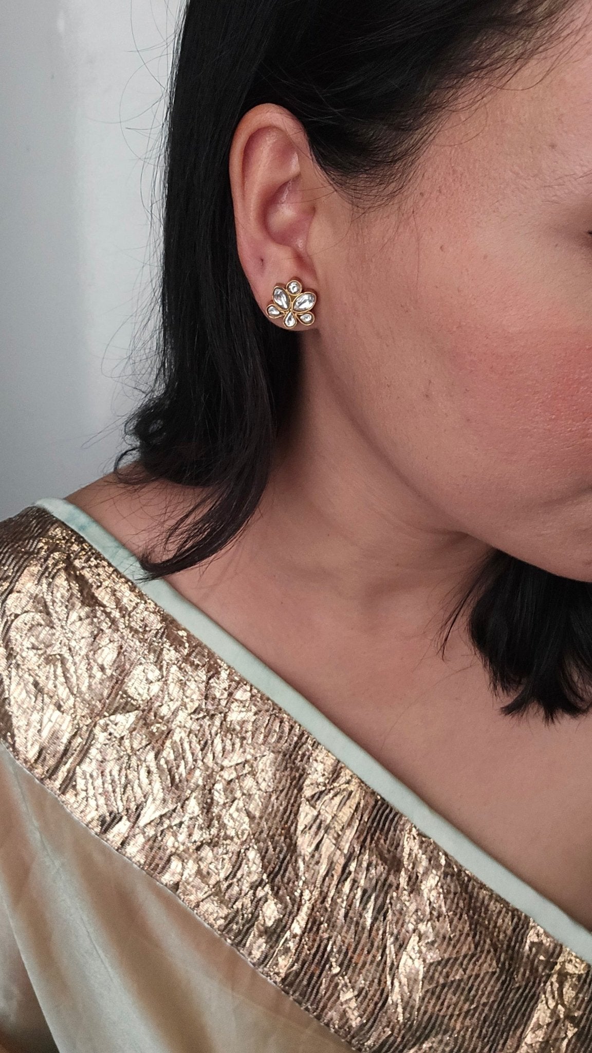 Aadya Studs | Silver Jewellery by Gulaal Jewels