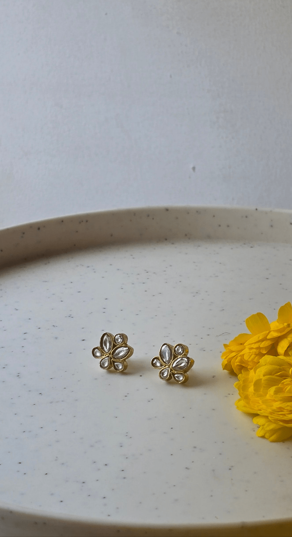 Aadya Studs | Silver Jewellery by Gulaal Jewels