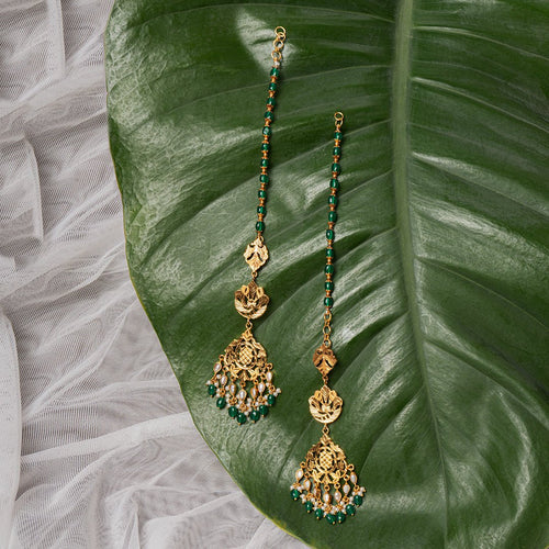 Adaa - 22K Gold Plated Earrings | Silver Jewellery by Gulaal Jewels