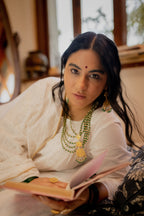Azmat - 22K Gold Plated Necklet | Silver Jewellery by Gulaal Jewels