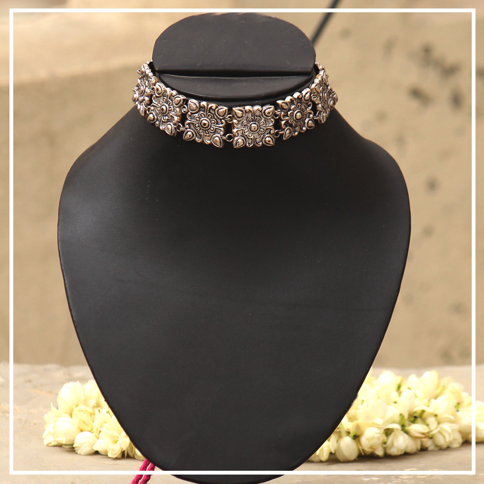 Boi - Silver Choker Set | Silver Jewellery by Gulaal Jewels