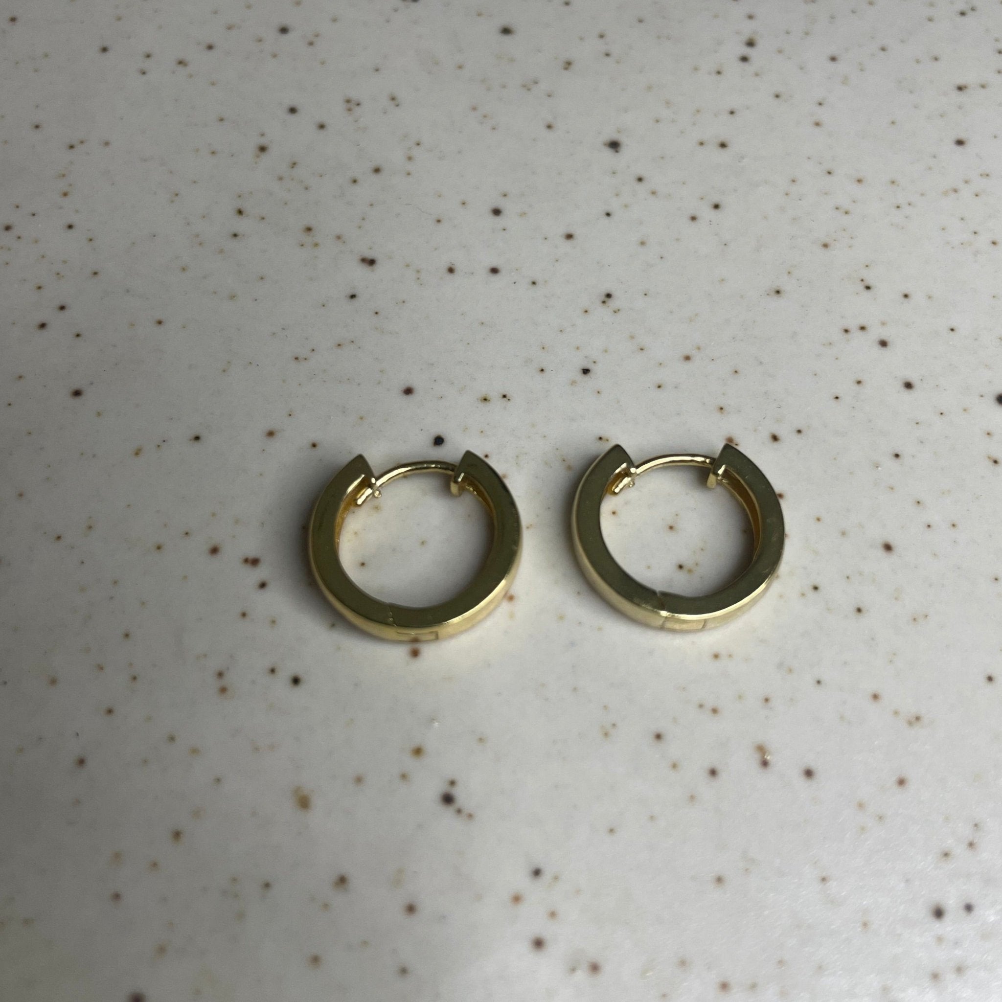 Classic Gold plated Huggie Hoops Small | Silver Jewellery by Gulaal Jewels