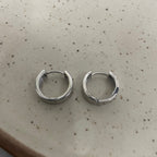 Classic Silver Huggie Hoops | Silver Jewellery by Gulaal Jewels