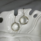 Clear Quartz Stone Earrings | Silver Jewellery by Gulaal Jewels