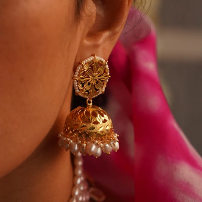 Dholi - 22K Gold Plated Jhumka