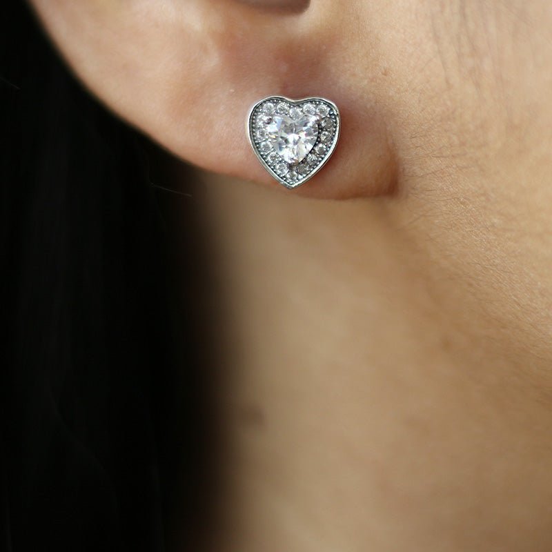 Heart Studs | Silver Jewellery by Gulaal Jewels