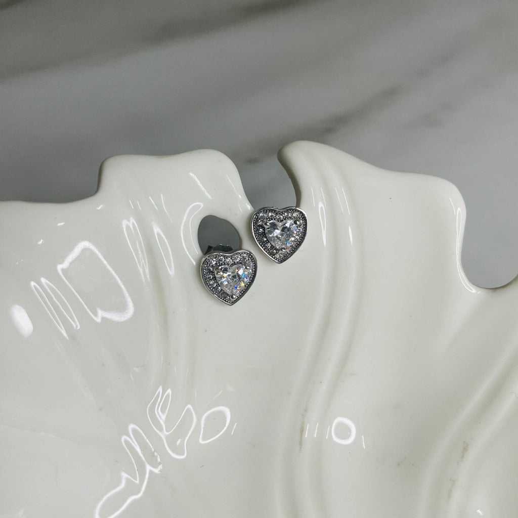 Heart Studs | Silver Jewellery by Gulaal Jewels