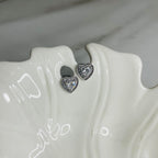 Heart Studs | Silver Jewellery by Gulaal Jewels