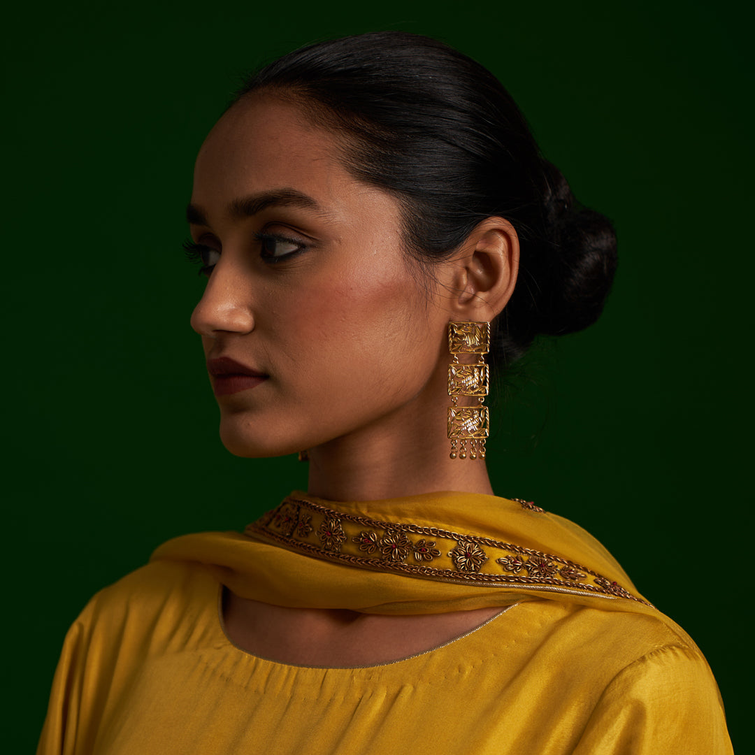 Kaashni 22K Gold Plated Plated Earrings