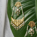 Khwabeeda - 22K Gold Plated Jhumka | Silver Jewellery by Gulaal Jewels