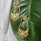 Khwabeeda - 22K Gold Plated Jhumka | Silver Jewellery by Gulaal Jewels