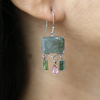 Labradorite Dangling Earrings | Silver Jewellery by Gulaal Jewels