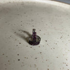 Magenta Stone Huggie Hoops Small | Silver Jewellery by Gulaal Jewels