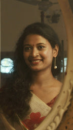 Moti meenar earrings | Silver Jewellery by Gulaal Jewels