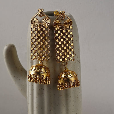 Nargisi Gold plated Earrings | Silver Jewellery by Gulaal Jewels