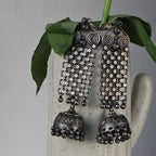 Nargisi - Oxidised Jhumka | Silver Jewellery by Gulaal Jewels