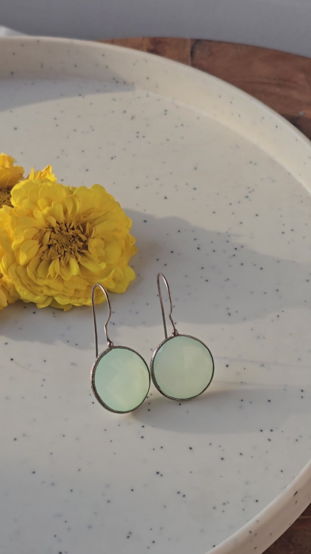 Aquamarine Stones Earrings