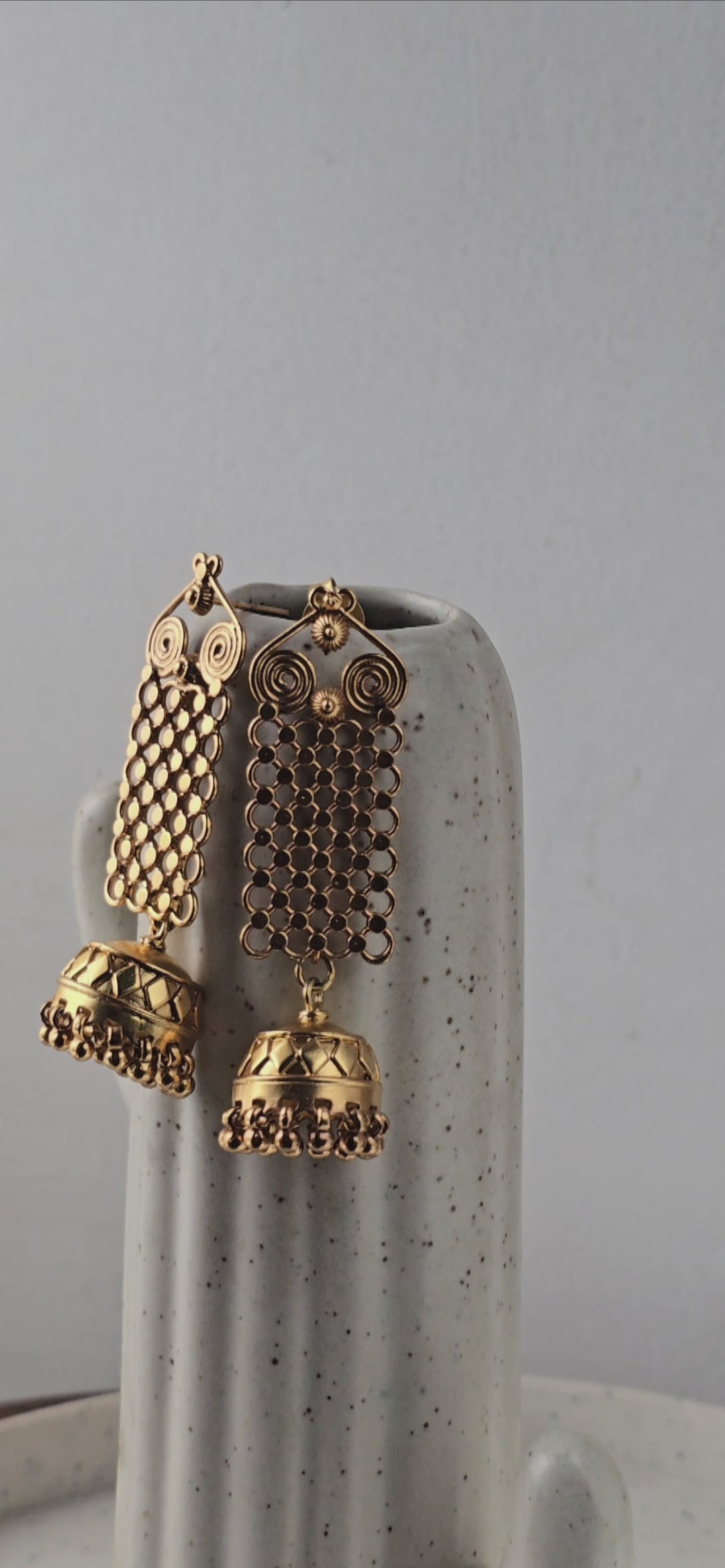 Nargisi Gold plated Earrings