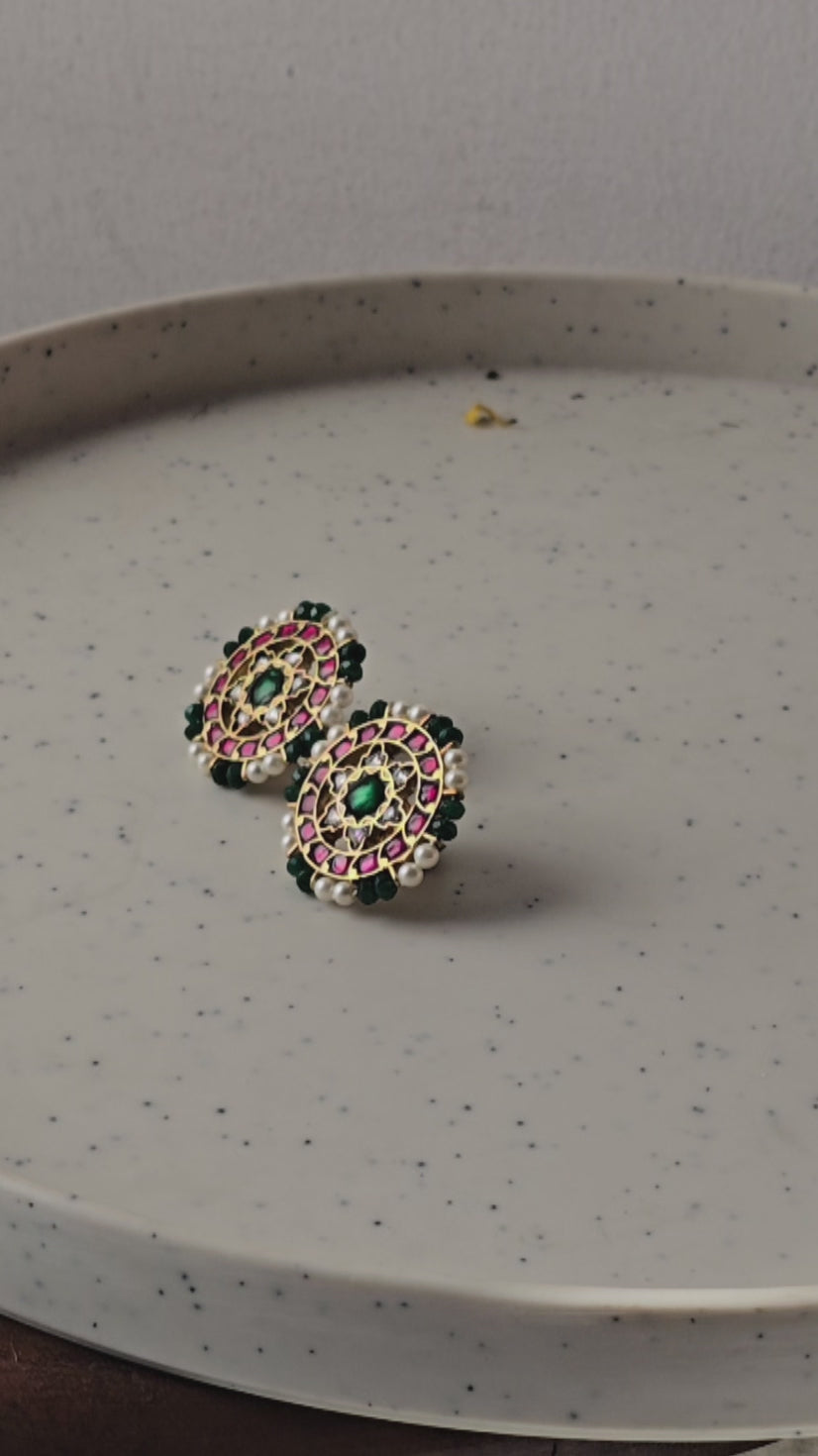 Aaina - Antique Gold Earrings