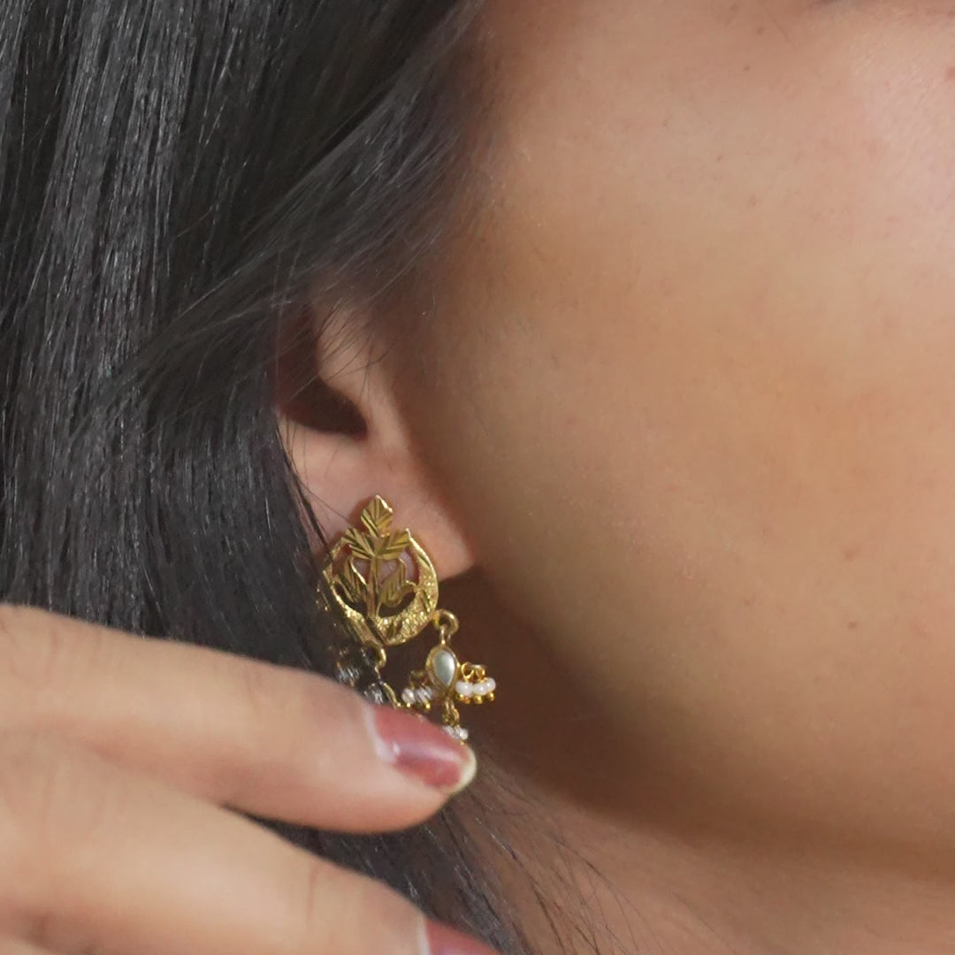 Sakina - 22K Gold Plated Studs