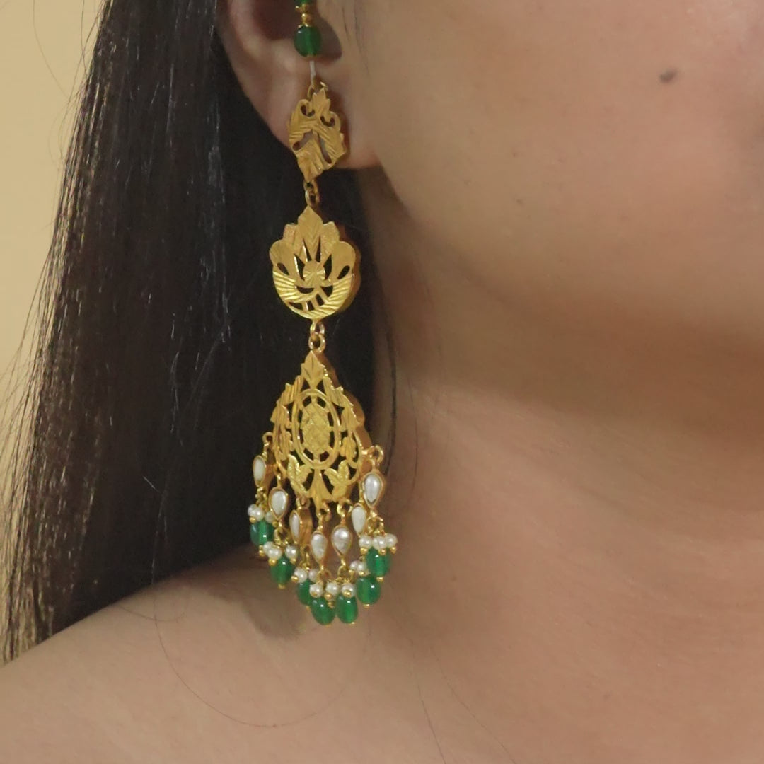 Adaa - 22K Gold Plated Earrings