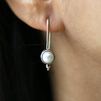 Round Pearl Earrings | Silver Jewellery by Gulaal Jewels