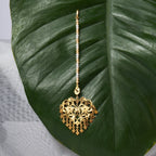 Saba - 22K Gold Plated Mang Teeka | Silver Jewellery by Gulaal Jewels