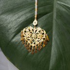 Saba - 22K Gold Plated Mang Teeka | Silver Jewellery by Gulaal Jewels