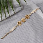 Shaayara - 22K Gold Plated Bracelet | Silver Jewellery by Gulaal Jewels