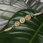 Shaayara - 22K Gold Plated Bracelet | Silver Jewellery by Gulaal Jewels