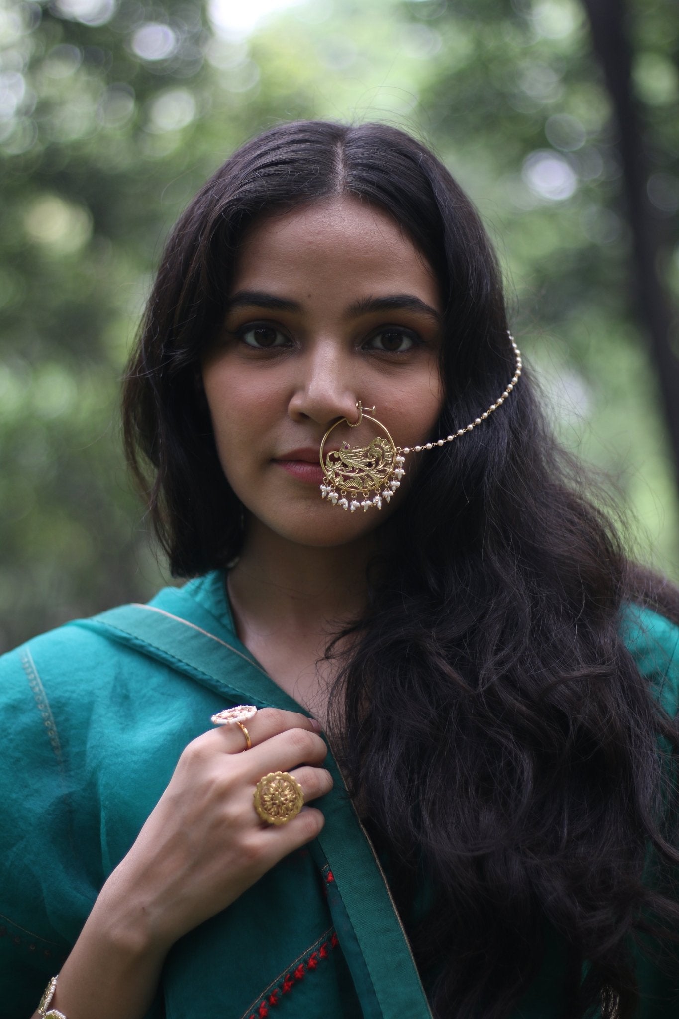 Surili - Stick On Nath | Silver Jewellery by Gulaal Jewels