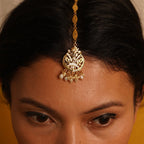 Tara - 22K Gold Plated Mang Teeka | Silver Jewellery by Gulaal Jewels